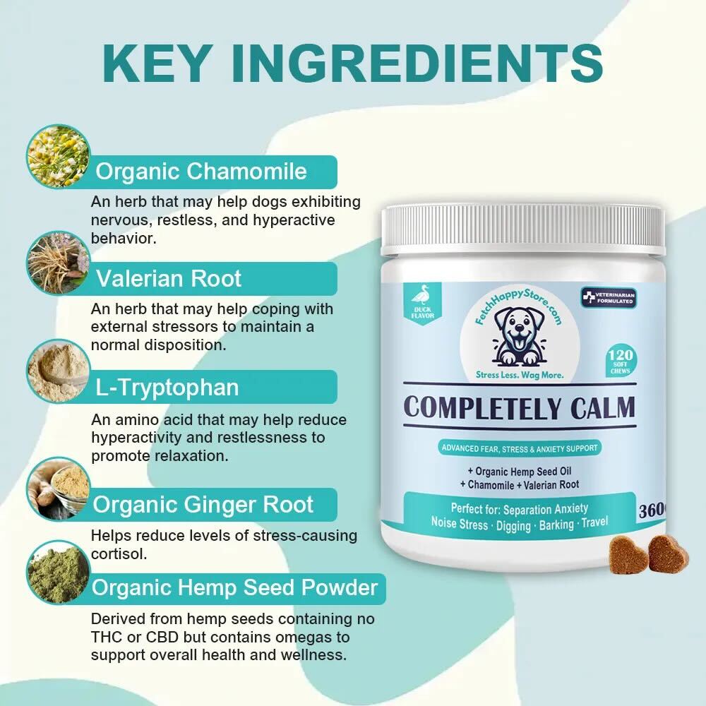 Completely Calm - 7 in 1 - No CBD Advanced Formula for Fear, Anxiety & Stress