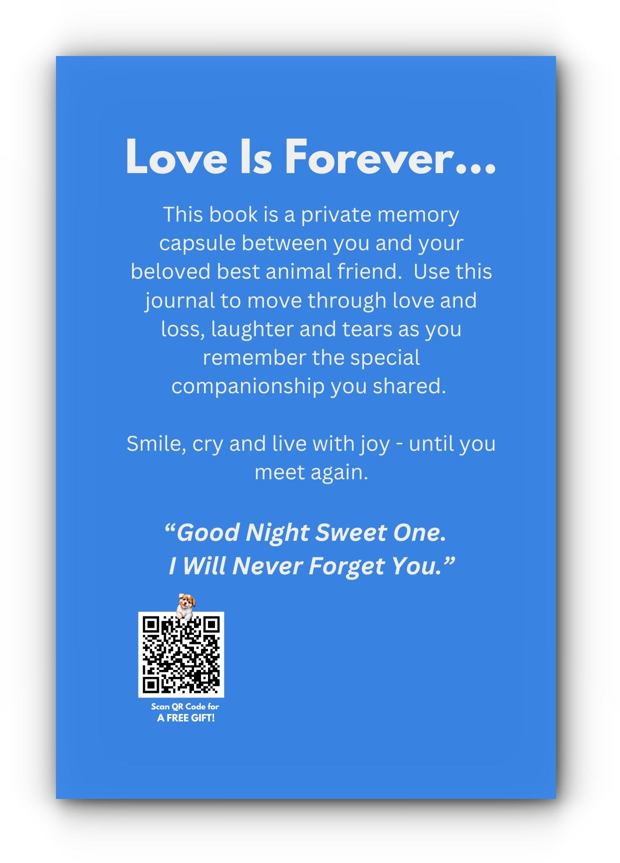 "Good Night Sweet One" Journal and Memory Book with Forever in My Heart Keychain