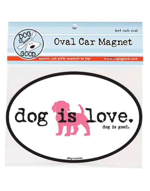 Dog Is Love Oval Magnet